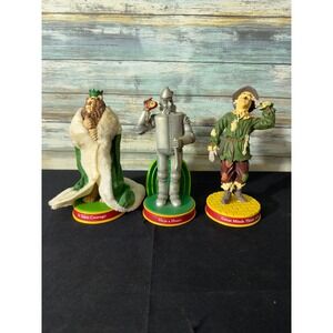 Vandor Wizard of Oz Figurines Set of 3 Multicolor EUC Lion Tin Man Scarecrow